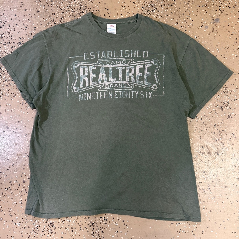 Realtree‎ T-Shirt Mens XL Green Good Graphic Established 1986 Delta Pro Weight